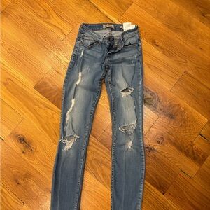 Guess Blue Jeggings Distressed Denim
